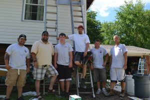 Volunteers working at an Angels' Arms home