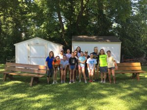 Youth from the community supporting Angels' Arms with a service day